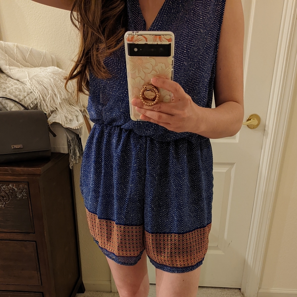 ♥️BOGO Blue surplice romper